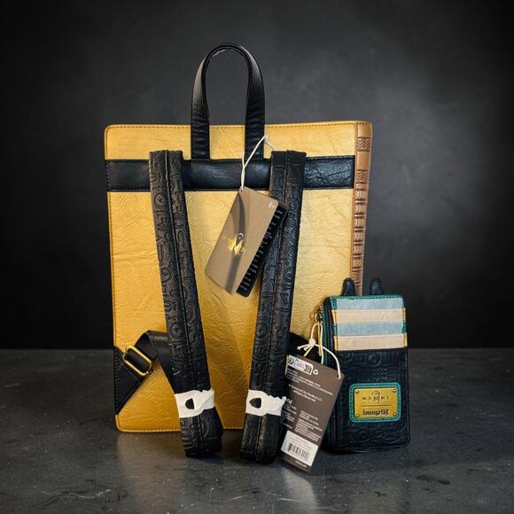 Loungefly The Mummy Book of the Living Backpack & Card Holder NWT main image 4
